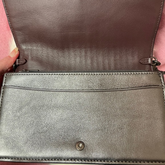 Coach Callie Foldover Chain Clutch | Graphite Mult - Picture 3 of 12